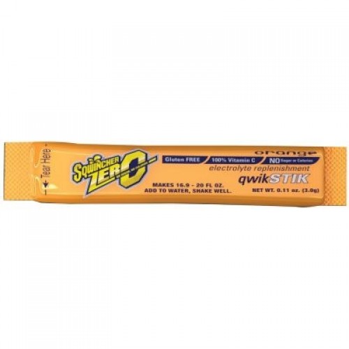 Sqwincher Qwik Stik ZERO Sugar ZERO Calories, Orange 200/cs