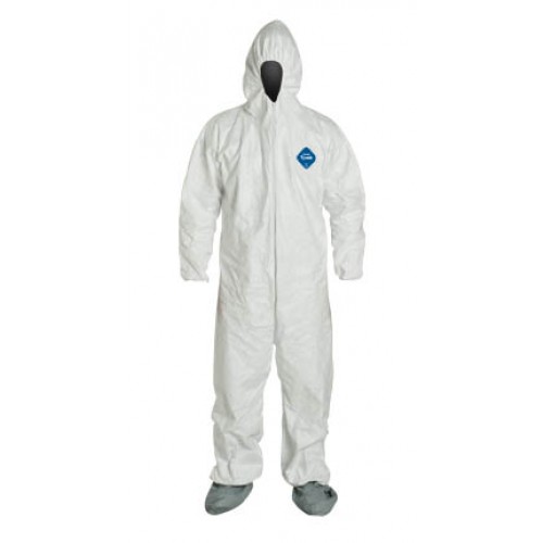 Tyvek Suits TY122 Elastic Wrists, Hood and Skid Resistant Boots