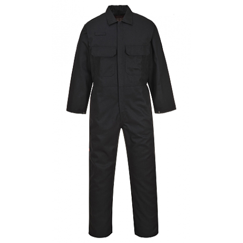 UBIZ1 Portwest Black Flame Resistant Coveralls 9.5 oz