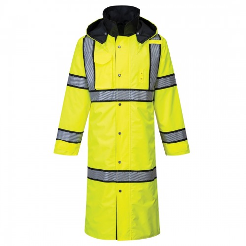 Portwest UH447 - Hi-Vis Reversible Rain Coat 48"