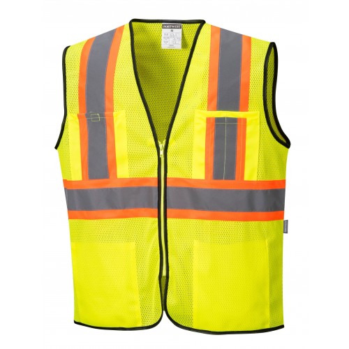 Portwest US381 Safety Vest, Class 2 Hi Visibility Hi Contrast Safety Vest