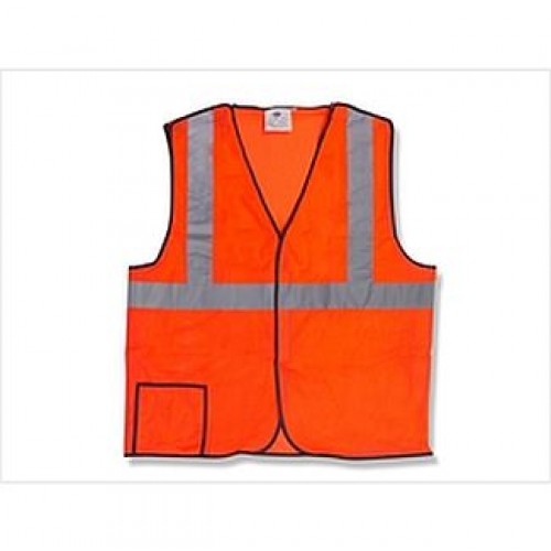 Class 2 Orange Mesh Breakaway Safety Vest