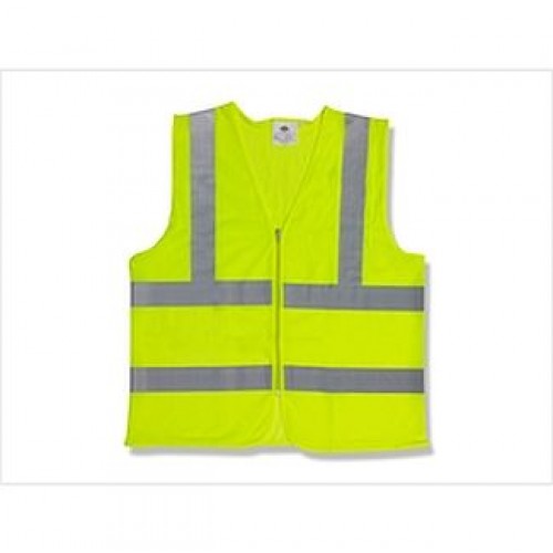 Class 2 Lime Mesh Zipper Safety Vests