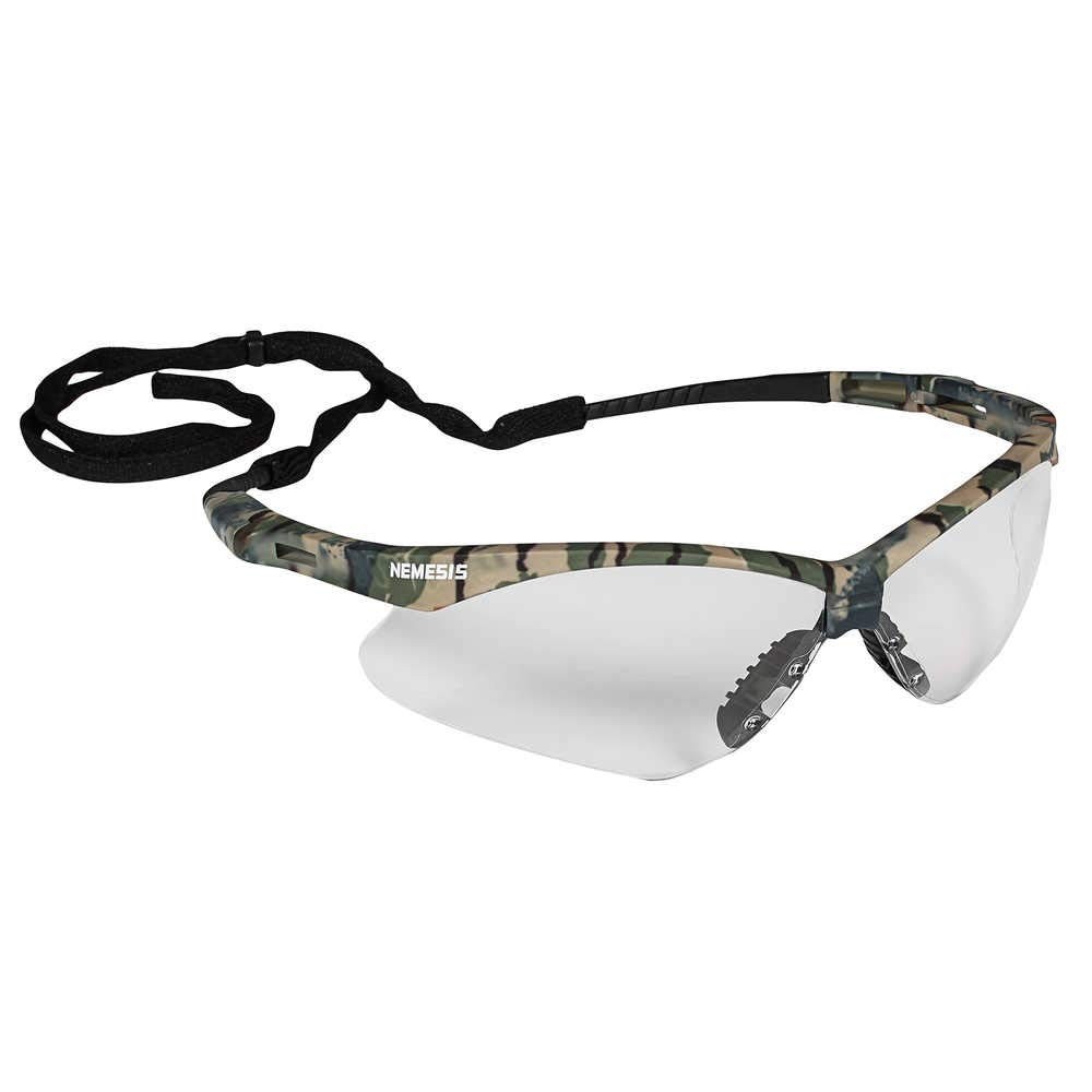 Nemesis Safety Glasses (22609) Camo Frame & Clear AntiFog Lens