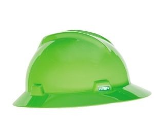 Full Brim MSA Hard Hat Lime Green MSA 815562