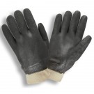 Double Dipped PVC Gloves Sandpaper finish & Interlock Lining 10-18 inches (DZ)