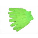 Green High Visibility Oil Field Gloves, Cotton Oil Field Gloves 18 oz