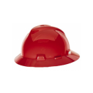MSA 10058326 V-Gard Full Brim Hard Hat with One Touch Suspension-Red