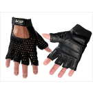 Fingerless Mechanics Gloves, Impact Lifting Gloves,Padded Synthetic Leather