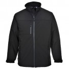 Black Softshell Fleece Lined Jacket Portwest UTK50