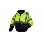 Pyramex RJ3210 Type R - Class 3 Hi-Vis Lime Bomber Jacket with Quilted Lining