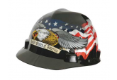 MSA 10079479 Hard Hat with US Flag and Eagle