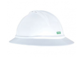 MSA 10167950 Full Brim Vented Hard Hat with Ratchet Suspension