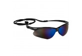 Nemesis Safety Glasses (14481)Blue Mirror Lenses with Black Frame