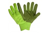 Hi Viz Green 10oz Canvas Gloves with PVC Dots