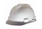 Large MSA 477482 Cap Style White Hard Hat with Ratchet Suspension