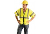 Hi-Viz Yellow Polyester and Mesh Class 3 Safety Vest
