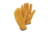 RADNOR® Large Natural Premium Split Cowhide Unlined Drivers Gloves (DZ)