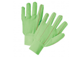 Cotton Corded Double Palm Glove, 18 oz-Hi-Viz Green