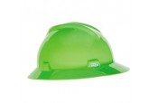 HI Viz Green Full Brim MSA Hard Hat with Pinlock suspension, MSA 815562