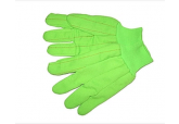 HI Viz Green 24-Oz. Double Palm Cotton/Poly Oil Field Gloves