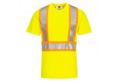  Portwest CA110 X-Back Contrast Tape Short Sleeve T-shirt - Yellow