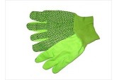 10 oz Hi-Viz Green PVC Dotted Gloves