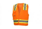 Pyramex RVZ2420 Class 2 Hi Viz Orange Safety Vest