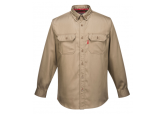 Portwest FR89 Khaki Flame Resistant Button Down Shirt