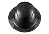 DAX Matte Black Fiber Resin Full Brim Hard Hat HDF-15KG