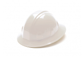 Pyramex Full Brim White Hard Hat with Ratchet Suspension 26110
