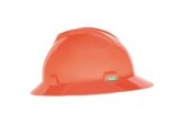 Hi-Viz Orange Full Brim MSA Hard Hat, 489360, orange hard hats