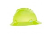 MSA Hard Hat 10061515, Full Brim Hi-Viz Yellow Green , msa hard hat with ratchet suspension