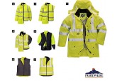 Portwest US427 Waterproof Hi Vis Versatile 7-in-1 Traffic Jacket 