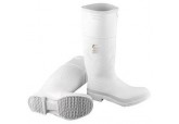 White steel toe boots