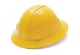 Pyramex Full Brim Hard Hat with Ratchet Suspension 26130, economy Hard hats