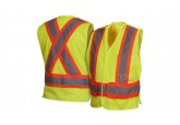 Pyramex RCA2710SE Type R - Class 2 Non FR Self Extinguishing Hi Vis Lime Safety Vest