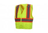Pyramex RCZ2410 Type R - Class 2 Hi-Vis Lime Vest with Contrasting Reflective Tape