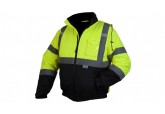 Pyramex RJ3210 Type R - Class 3 Hi-Vis Lime Bomber Jacket with Quilted Lining