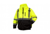 Pyramex RSZH3310 Type R Class 3 Hi-Vis Lime Premium Zipper Sweatshirt