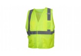 Pyramex RVHL2010 Class 2 Hi Viz Lime Safety Vest