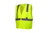 Pyramex RVZ2110CP Class 2 Economy Vest with Clear Pocket - Lime