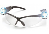 Pyramex SB6310SPLED PMXtreme Safety Glasses, Clear Lens, LED Temples