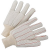 Cotton Corded Double Palm Glove, 18 oz-White (DZ)