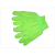 Hi-Viz Green 18 oz Double Palm 100% Cotton Oil Field Gloves