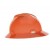Orange Full Brim MSA Hard Hat with Ratchet Suspension, MSA 496075