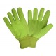 18 oz Hi Visibility Lime Green Double Palm Cotton Corded Gloves ( DZ )