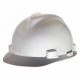 Large MSA 477482 Cap Style White Hard Hat with Ratchet Suspension