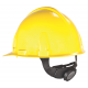 Large MSA 477484 Cap Style Yellow Hard Hat with Ratchet Suspension