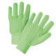 Cotton Corded Double Palm Glove, 18 oz-Hi-Viz Green